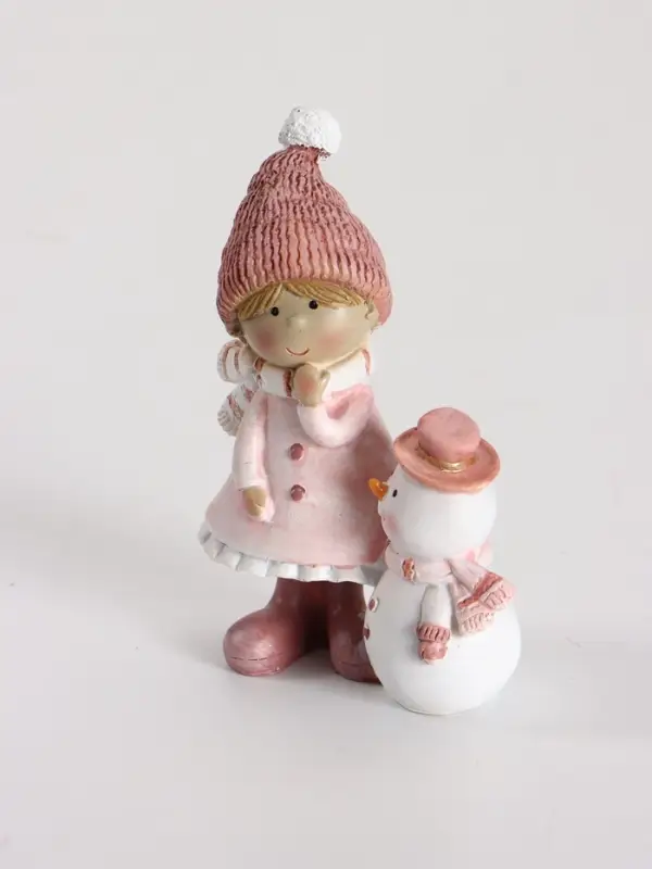 Фигурка &laquo;Девочка со снеговиком&raquo;, 5.2&times;6&times;11.5 см