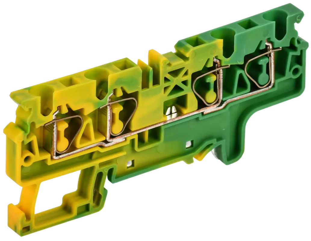 ARMAFIX Клемма пружинная CX4-4 PE 4мм2 четырехконтактная заземляющая IEK