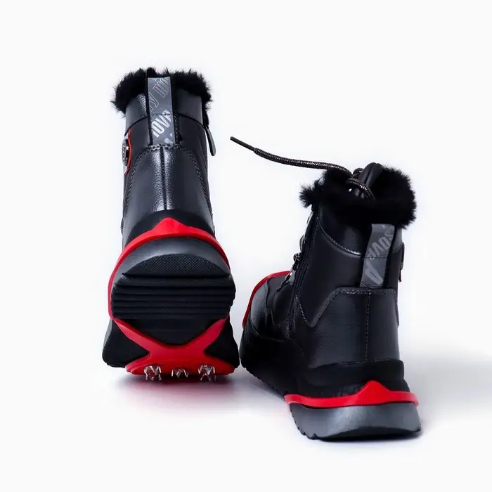 Ледоступы 5 шипов размер 26-35 , красные, детские