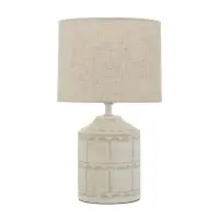 Лампа настольная RISALUX &laquo;Асни&raquo;, Е14, 40 Вт, бело-серая, 19&times;19&times;32 см