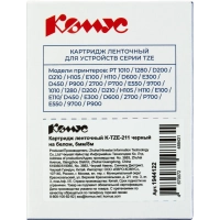 Картридж Комус TZE-211(Brother TZE-211 черный на белом ,6мм/8м)