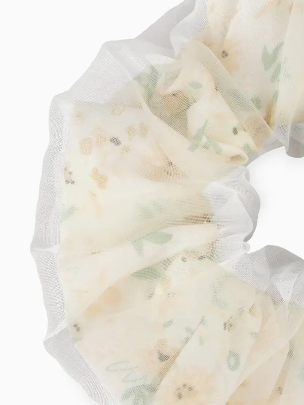 Резинка для волос «Цветы» бежевая, Принцессы Резинка для волос «Цветы» бежевая, Принцессы