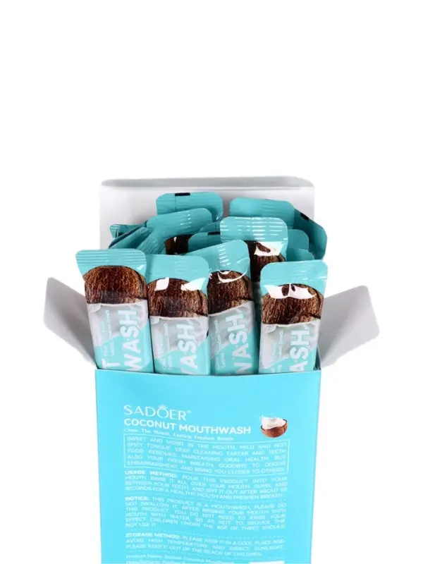 Ополаскиватель для полости рта в стиках со вкусом кокоса, 20 шт. по 10 мл