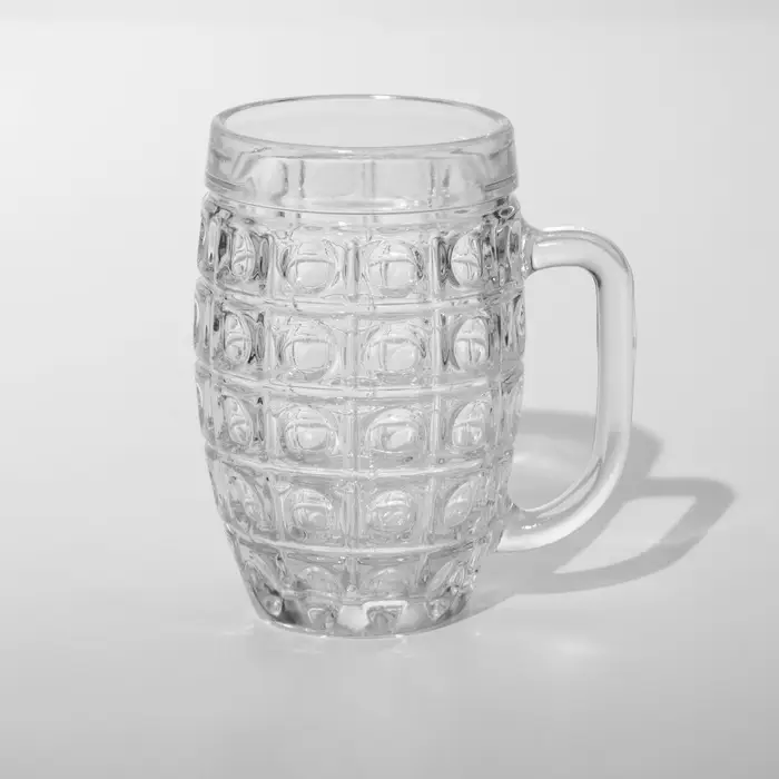 Пивная кружка &laquo;Линза/Ромб&raquo;, 500 мл, стекло, МИКС