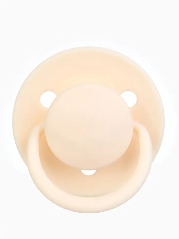 Соски-пустышки, от 6 мес., латекс, классические, в контейнере, набор из 2 шт., айвори/зелёный, M&B