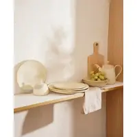 Тарелки SL Home &laquo;Волны Сардинии&raquo;, d=27.5 см, фарфор, набор 2 шт., бежевые