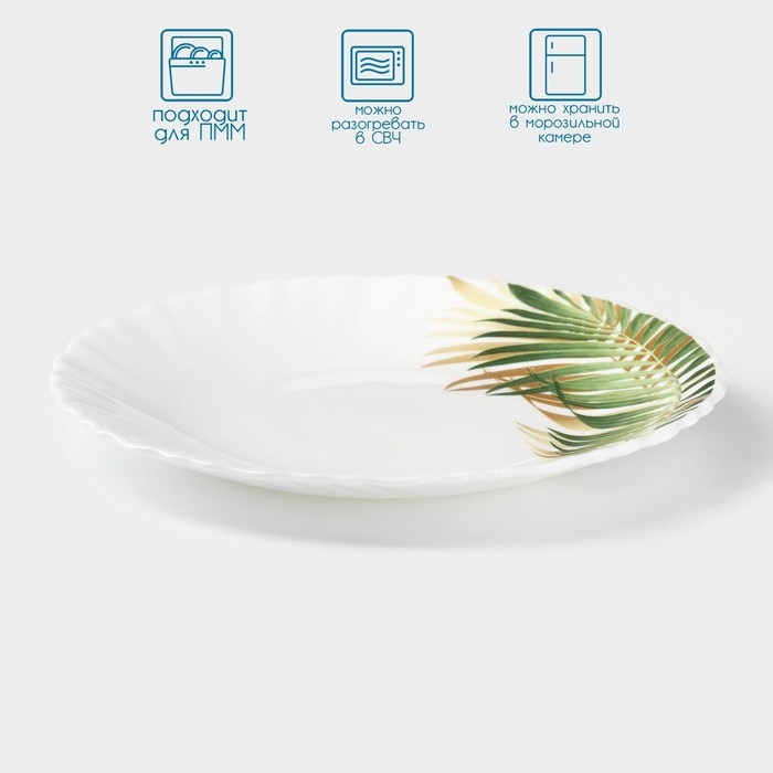 Тарелка десертная Avvir «Юкка», d=17,5 см, стеклокерамика, цвет белый Тарелка десертная Avvir «Юкка», d=17,5 см, стеклокерамика, цвет белый
