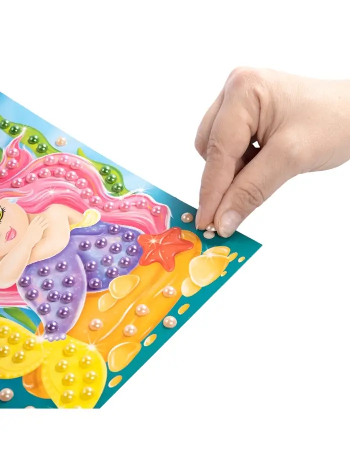 Набор для творчества. Аппликация бусинами "Русалочка" (180х250 мм, европодвес)