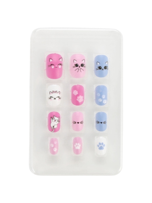 Детские накладные ногти  Детские накладные ногти "Милая кошечка" , 12 шт