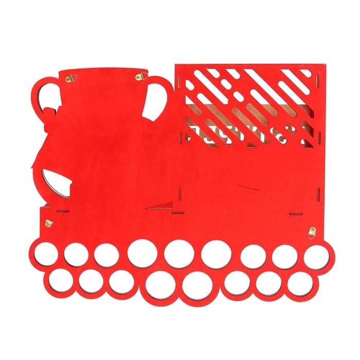 Медальница Медальница "Быстрее, выше, сильнее" двухцветная покраска, ламинация, карман, 495х395мм