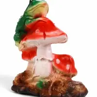Садовая фигура из гипса &laquo;Лягушка на мухоморе&raquo; малая, 27 см