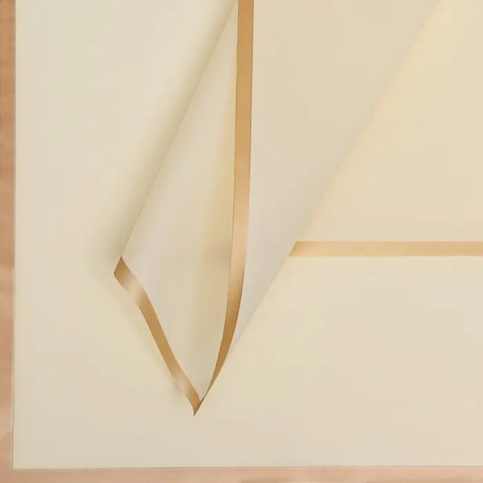 Пленка для цветов Пленка для цветов "Бронзовая полоса", нежно-желтый, 57 х 57 см