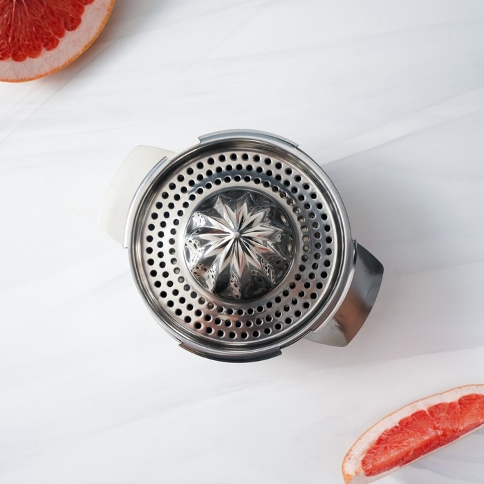 Соковыжималка из нержавеющей стали для цитрусовых, 13×10,5 см Соковыжималка из нержавеющей стали для цитрусовых, 13×10,5 см