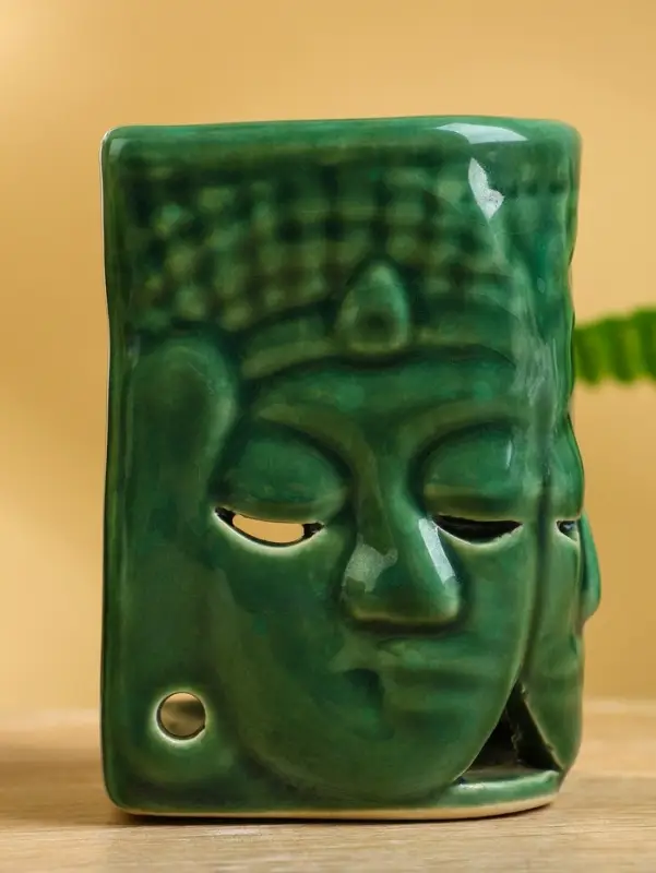 Аромалампа "Близнецы" керамика, цв. зелёный, 6,5х6,5х9 см