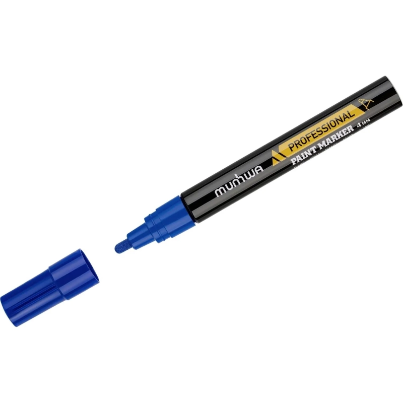 Маркер -краска MunHwa Professional Paint Marker синяя, 4мм, нитро-основа