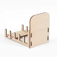 Подставка под открытки 5 ячеек, 9&times;13.5&times;11 см, низкая, толщина 3 мм, цвет бежевый