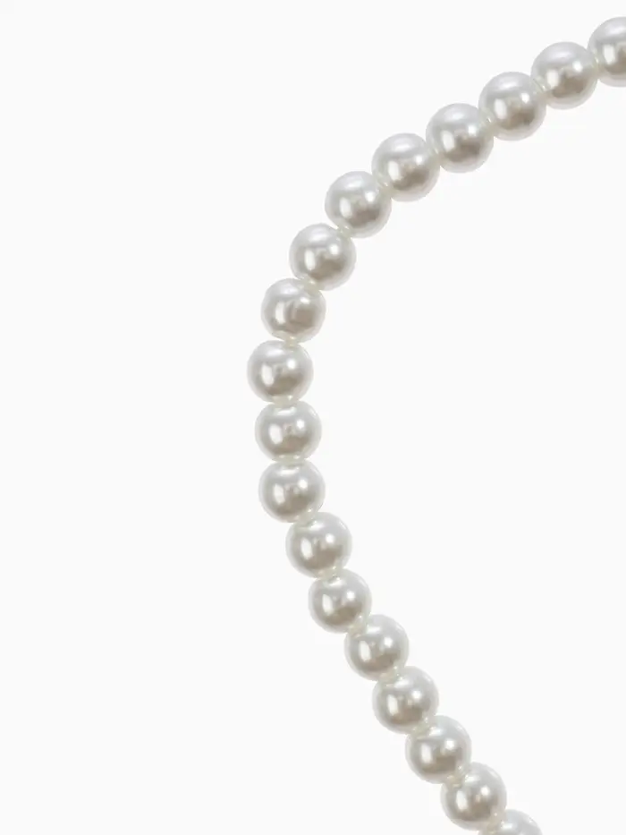 Бусы &laquo;Бантик&raquo;, жемчужины с завязкой, белые, 40 см