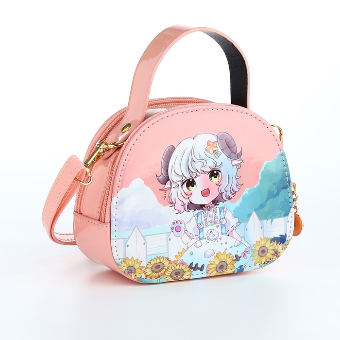 Сумка детская для девочки на молнии «Выбражулька», цвет коралловый