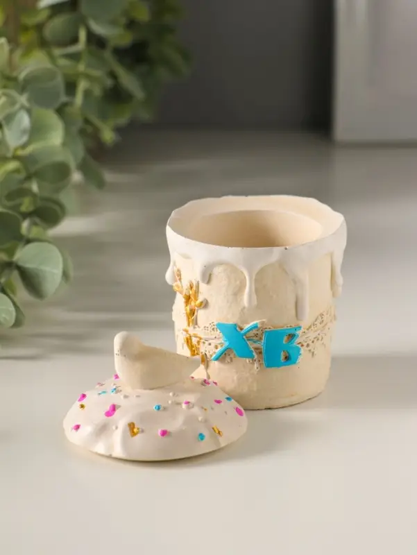 Шкатулка "Кулич пасхальный" 7х5 см, цветной