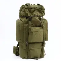 Рюкзак тактический туристический Adventure, 70 л, с карманами, однотонный, оливковый