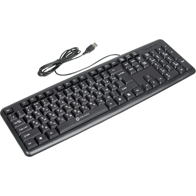Клавиатура Oklick 180V2 черный USB