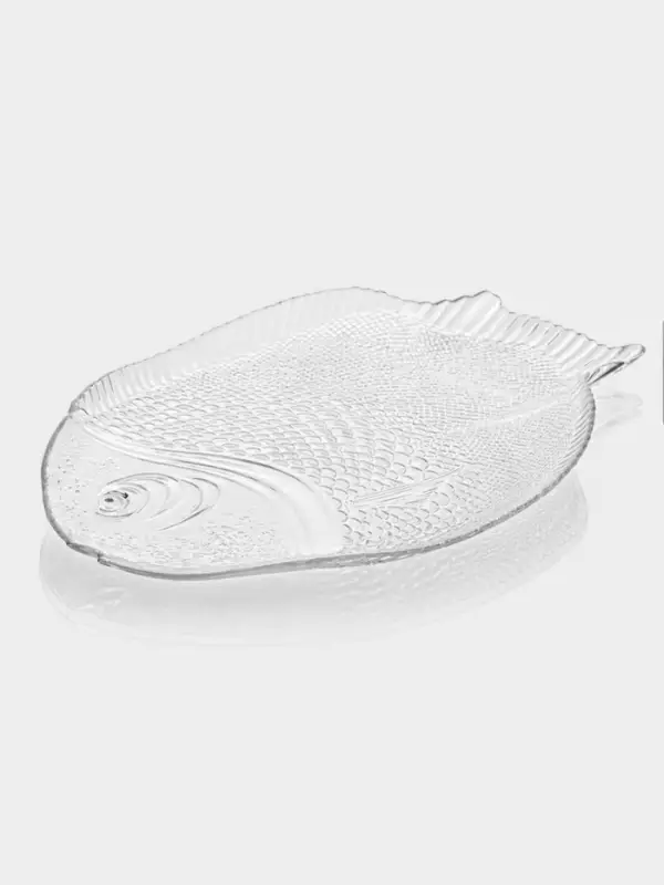 Блюдо сервировочное Paşabah&ccedil;e Marine, 35.5&times;25.4 см, стекло, прозрачное