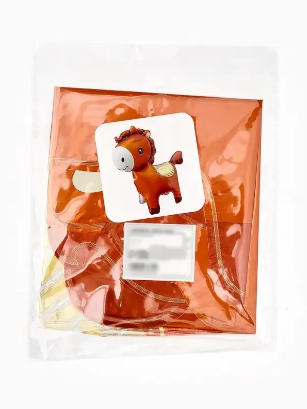 Воздушный шар фольгированный 3D 25" "Лошадка" цвет коричневый, под воздух