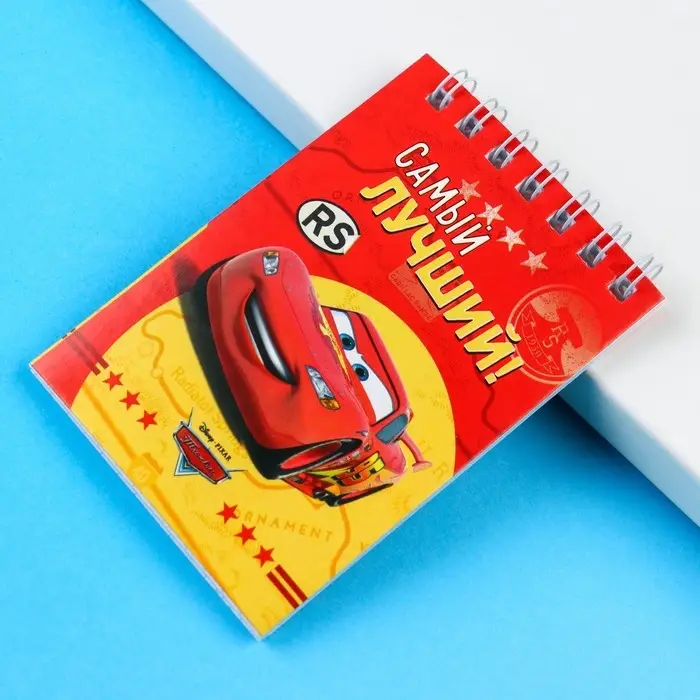 Блокнот А7, 32 листа, на гребне, &laquo;Тачки&raquo;, Disney