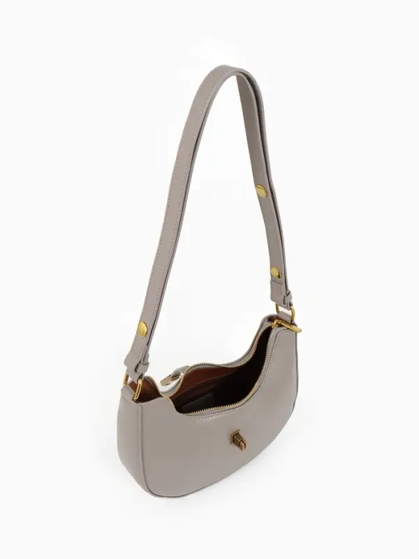 Сумка женская багет TEXTURA на молнии, 24&times;6&times;14 см, серая