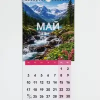 Календарь 2027 на ригеле &laquo;Природа-цветы&raquo; 16.5&times;34 см