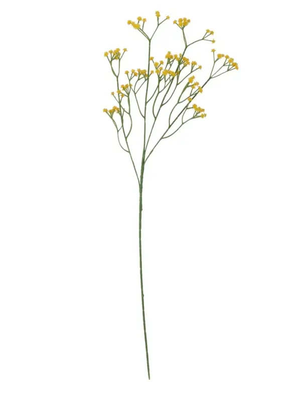 Цветы искусственные &laquo;Ветка гипсофилы&raquo;, 1&times;53 см, жёлтые