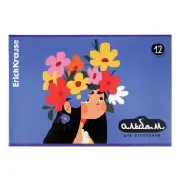 Альбом для рисования А4 Erich Krause Sunbloom, 12 листов, на скобе, МИКС