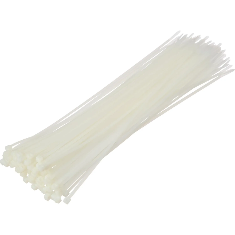 Хомут стяжка нейлоновая Topfort 4х300 (3,6х300 мм) белый 100 шт/уп