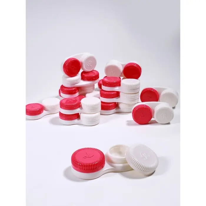 Контейнер д/контакт линз 6*2,8см Ребристый (наб 20шт цена за наб)  за набор МИКС ОТ