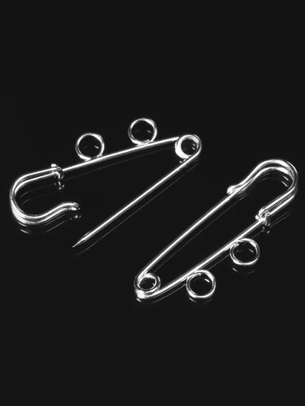 Булавка для подвесок PO-035 №01, 2 шт. 3.5&times;0.5 см, цвет серебро