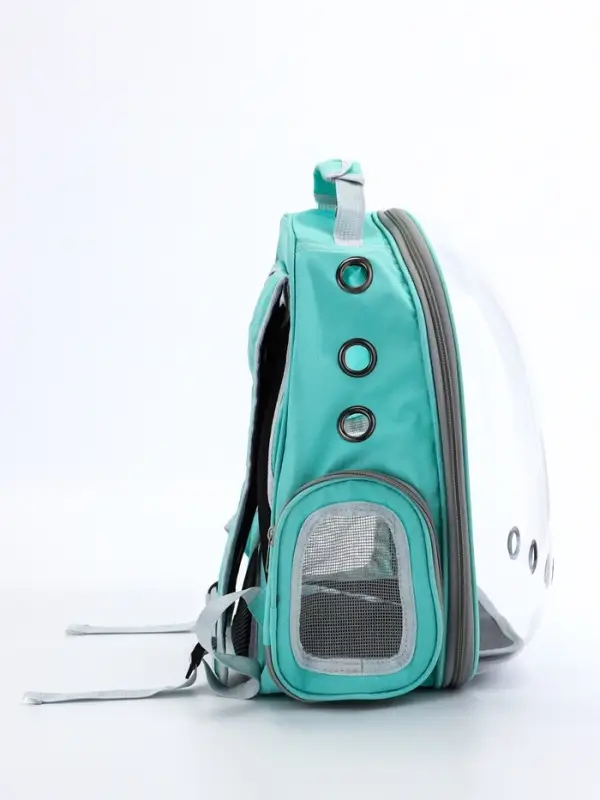 Рюкзак для переноски животных, 31&times;28&times;42 см, прозрачный, бирюзовый