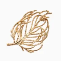 Брошь "Лист" веточка, цвет золото Брошь "Лист" веточка, цвет золото