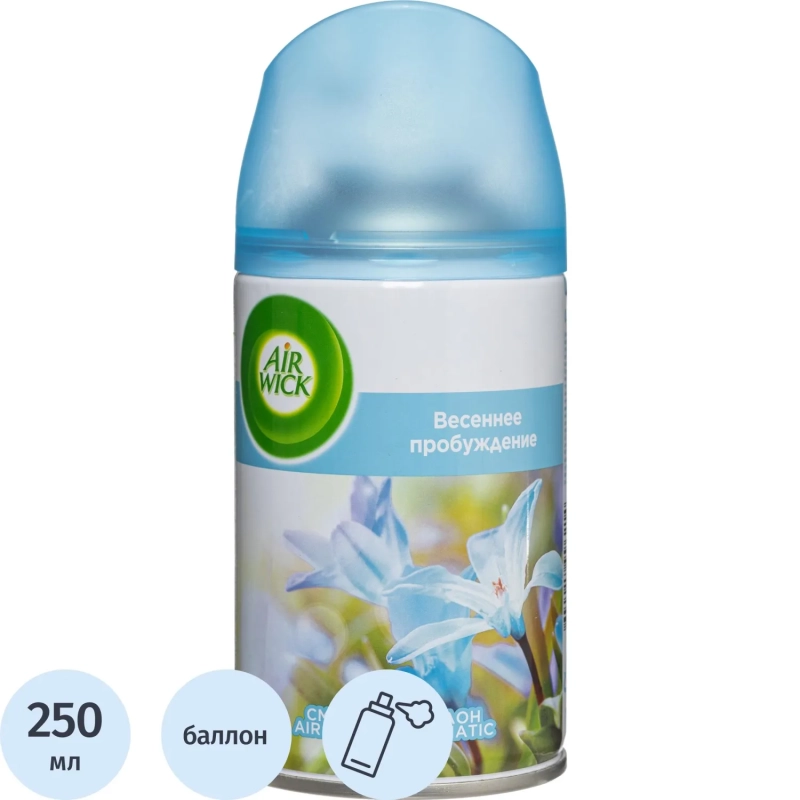 Баллон сменный для автоосвежителя Air Wick Pure Весеннее пробуждение, 250мл