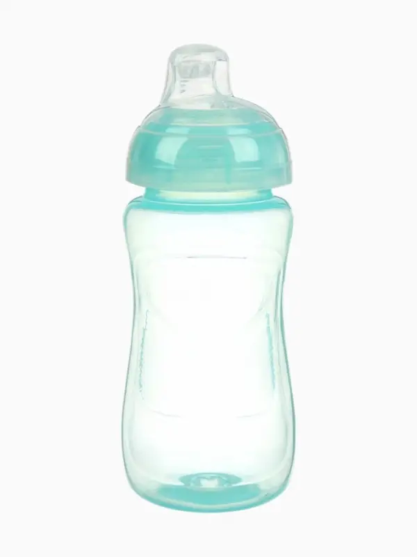 Поильник детский с мягким носиком, 300 мл., бирюзовый, +9 мес