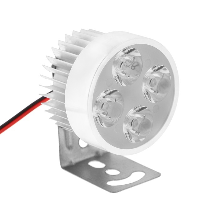 Фара cветодиодная для мототехники, 4 LED, IP65, 4.5 Вт, направленный свет Фара cветодиодная для мототехники, 4 LED, IP65, 4.5 Вт, направленный свет
