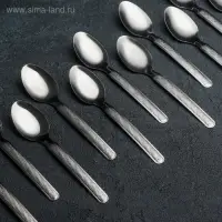 Ложки чайные «Крапинка», длина 13,5 см, 12 шт, цвет серебряный Ложки чайные «Крапинка», длина 13,5 см, 12 шт, цвет серебряный