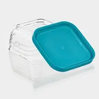 Контейнер для хранения продуктов Classic Wawe, 360 мл, с крышкой, стекло, прозрачный