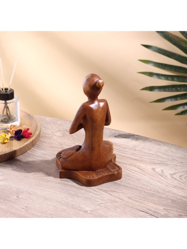 Подставка под благовония "Медитация" дерево суар, 14х15х30 см