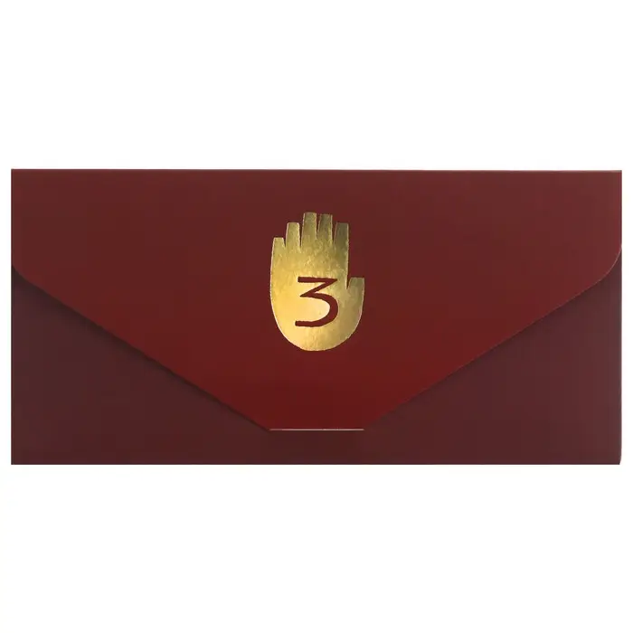 Конверт для денег, софт тач, тиснение, 19 х 9 см, Гравити Фолз