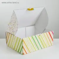 Коробка‒пенал, упаковка подарочная, &laquo;С Днём рождения&raquo;, 30&times;23&times;12 см