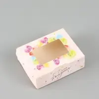 Коробка подарочная складная &laquo;Подарок&raquo;, 10&times;8&times;3.5 см, с окном