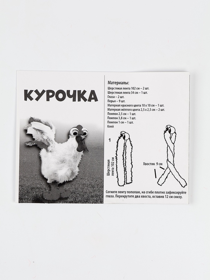 Набор для творчества: создание игрушки и раскраска "Веселая курочка"