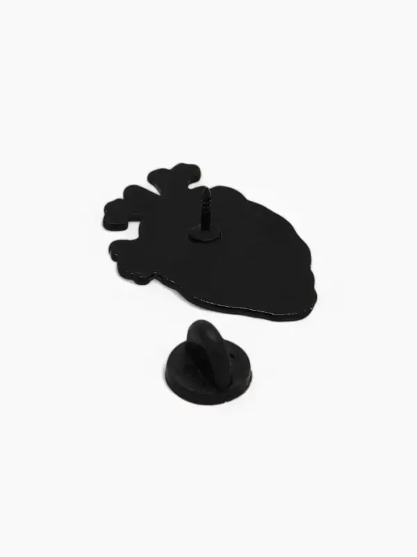 Значки-неразлучники &laquo;Сердца&raquo;, 2 шт. 3&times;2 см, белый, голубые в чёрном металле