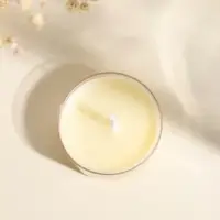 Чайная свеча ароматическая "Круглая" бледно-жёлтая, аромат фрезия 3,8х3,8х1,8 см