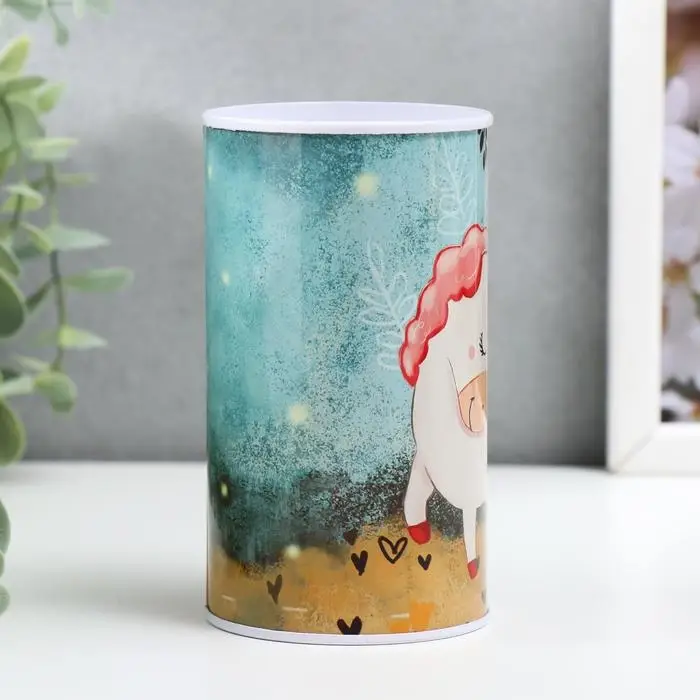 Копилка металл Копилка металл "Единорог" МИКС 12х6,5х6,5 см